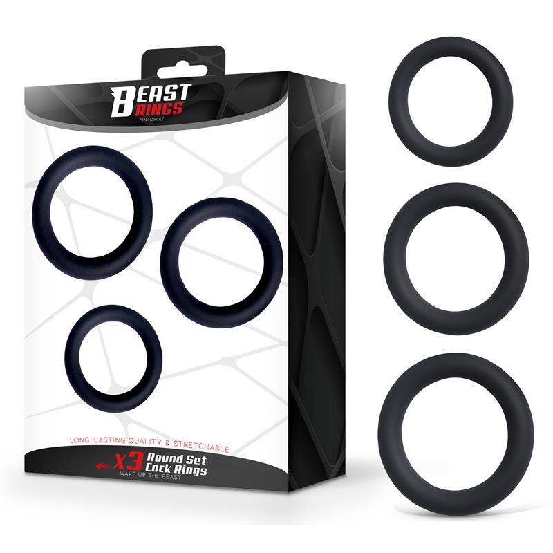 Set de 3 Anillos para el Pene Silicona S M y L