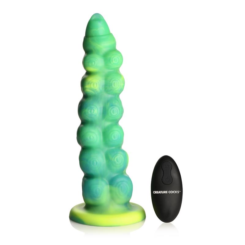 Squirmer Dildo con Thrusting y Vibracion Control Remoto Silicona
