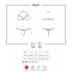 838 SET 1 Set 2 Piezas Negro