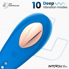 Vibrador de Braguita con APP Silicona Azul