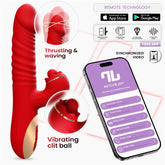 Ascen Vibrador con Thrusting y Waving y APP USB Magnetico