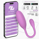 Logan Huevo Vibrador con APP Silicona Unibody Purpura