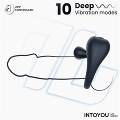 Kenny Anillo Vibrador con Estimulador de Clitoris y APP Azul Noche