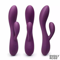 Bacall 30 Vibrador Silicona Liquida Inyectada Doble Motor USB Purpura