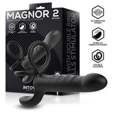 Magnor Dildo con Anillo Doble y Estimulador de Testiculos