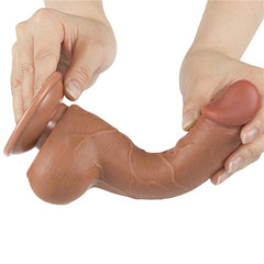 Dildo con Piel Retractil 75 Bronceado