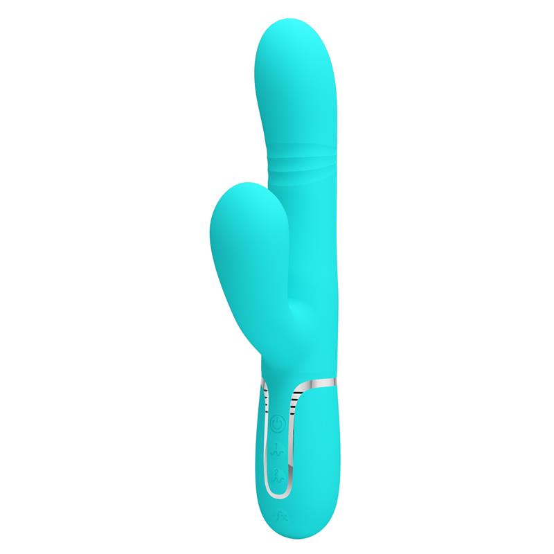 Mariana Vibrador 4 en 1 Silicona Turquesa