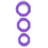 Set de 3 Anillos para el Pene Silicona Purpura
