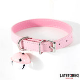 Collar con Cascabel Ajustable Rosa