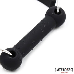 Mordaza Hueso Silicona Negro Ajustable