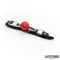 Mordaza Bola Hueca Dura Rojo