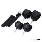 Restricciones de Cama Negro Ajustable