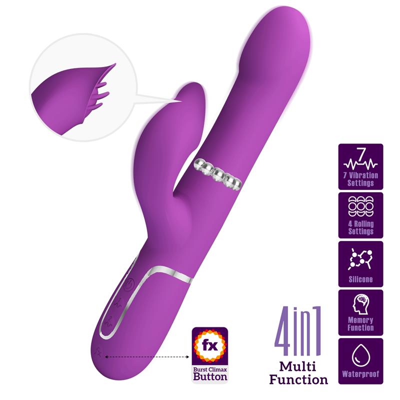 Zalin Vibrador con Bolas Rotatorias y Lengua