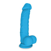 Dildo Realista Silicona Liquida Dual Layer 8 Azul