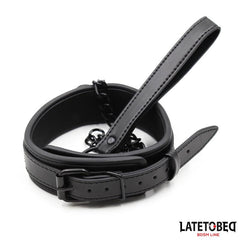 Collar y Correa Neopreno Negro