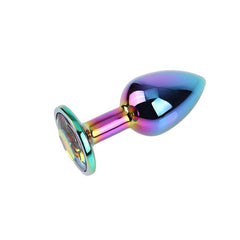 Rainbow Gem Plug Anal multicolor con Joya Talla S