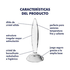 Plug Anal Sparkling Crystal Hot and Cold Transparente