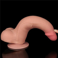 Dildo Dual Density Piel Deslizante Retractil 85
