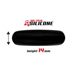 Anillo para el Pene Forma Plana Silicona Solida 35 cm Negro