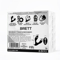Brett Masajeador Prostatico Control Remoto USB Silicona Liquida