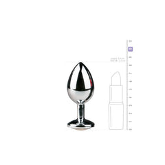 Plug con Cristal Transparente No2 Plateado