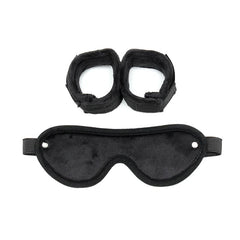 Mascara y Esposas Ajustables Negro