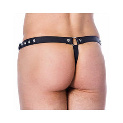 Tanga de Cuero Ajustable con Tachuelas