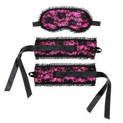 Esposas y Mascara Buslesque Rosa