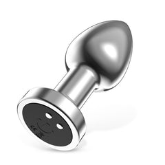 Dimpor Plug Anal Cromado con Vibracion USB Magnetico Talla M