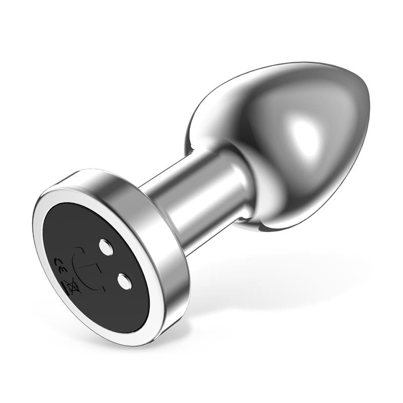 Dimpor Plug Anal Cromado con Vibracion USB Magnetico Talla S