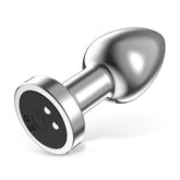 Dimpor Plug Anal Cromado con Vibracion USB Magnetico Talla S