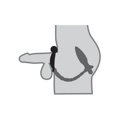 Plug Anal con Cadena y Vibracion Ass Kicker Negro