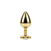 Plug Anal Dorado con Joya Talla M