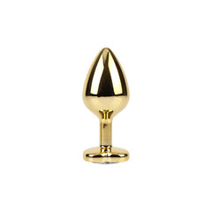 Plug Anal Dorado con Joya Talla M