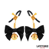 Pinzas para Pezones con Lazo Negro