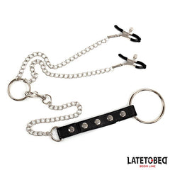 Pinzas para Pezones con Anillo para el Pene