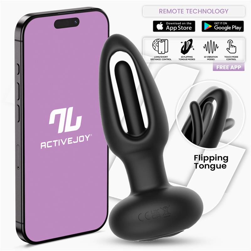 Zack Plug Anal con Flipping Tongue y Vibracion con App