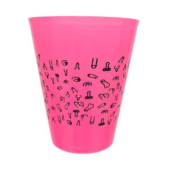 Vaso Plastico Diseno Penes Fuscia 500ml