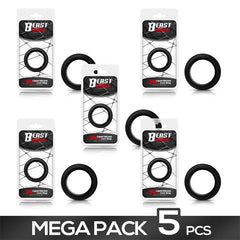 Pack de 5 Anillo Pene Silicona Liquida 34 cm