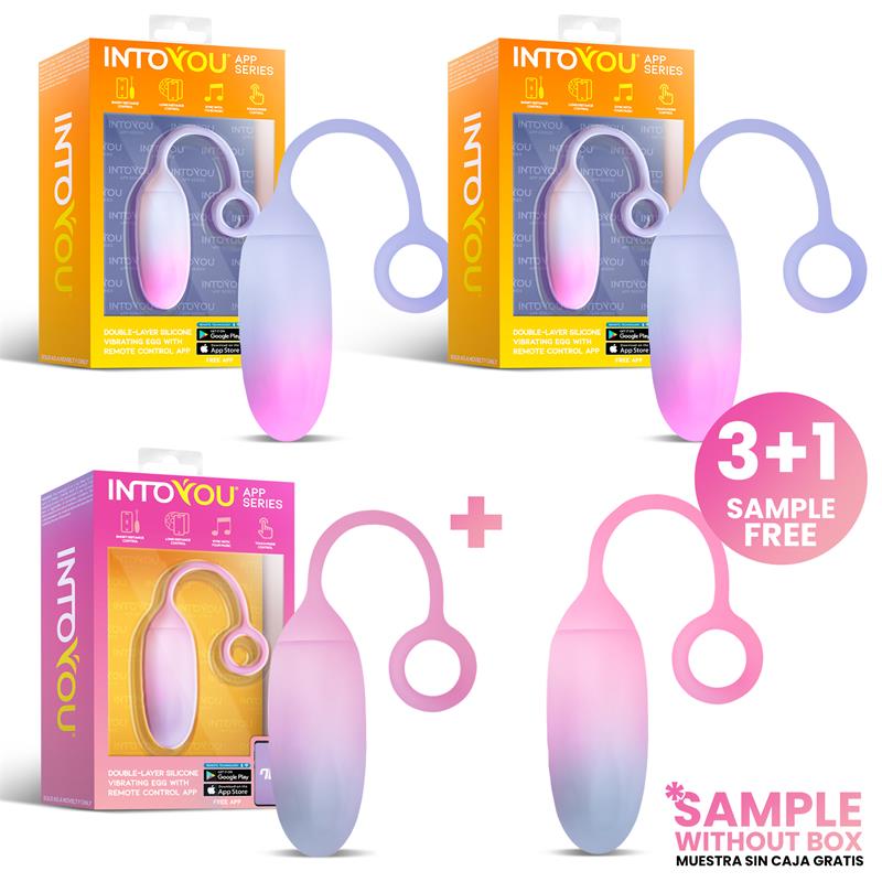 Pack 3 Muestra Huevo Vibrador Silicona Doble Capa APP