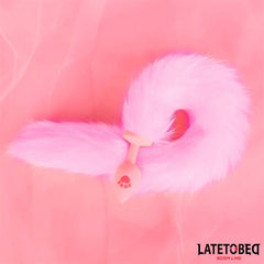 Plug Anal Rosa con Cola de Zorro Rosa