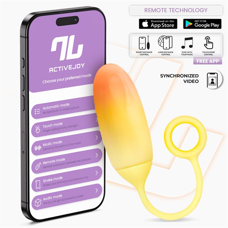 Huevo Silicona Doble Capa con APP Amarillo Naranja