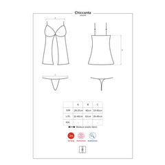 Chiccanta Babydoll y Tanga Negro