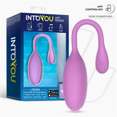 Logan Huevo Vibrador con APP Silicona Unibody Purpura
