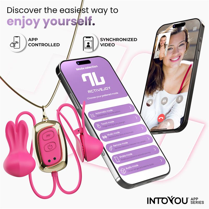 Tickly Pinzas para Pezones con Vibracion Control y Collar con APP