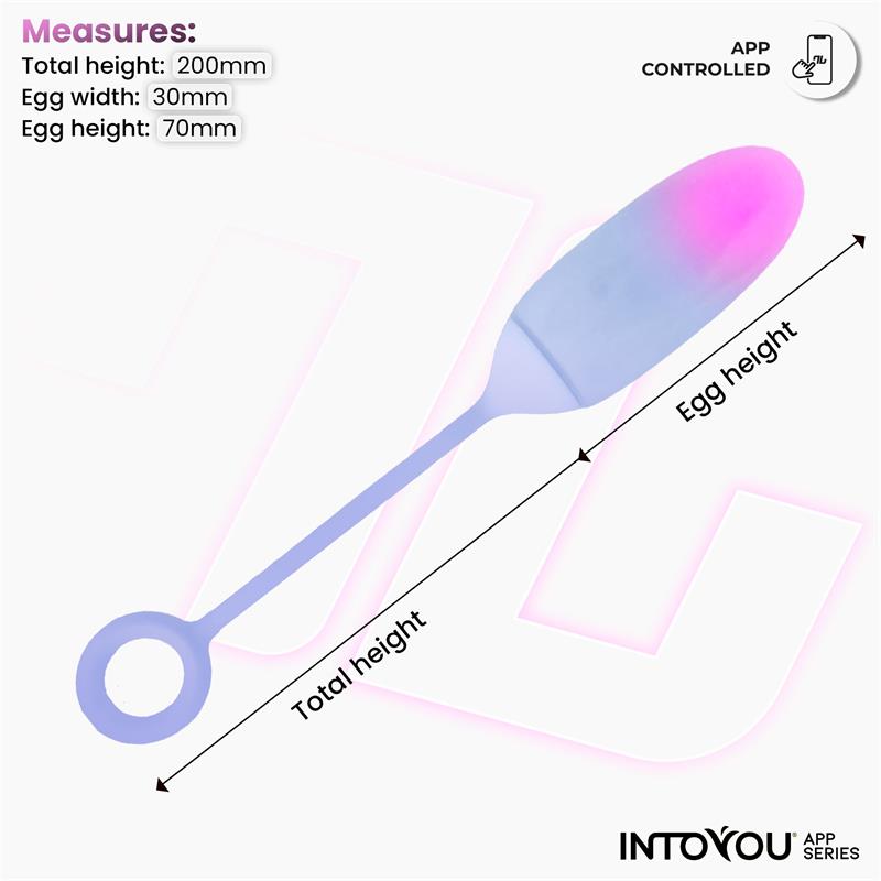 Huevo Silicona Doble Capa con APP Rosa Azul