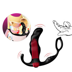 Masajeador Prostatica y Plug Anal 2 en 1 con Vibracion