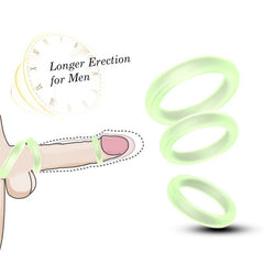 Set 3 Anillos para el Pene Brilla en la Oscuridad