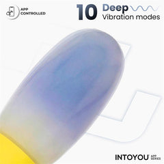 NexEgg Huevo Vibrador Doble Capa Silicona App Amarillo Purpura