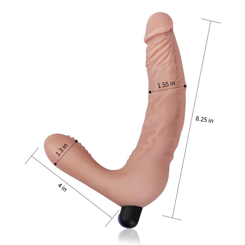 Doble Dildo Strapless Silicona USB